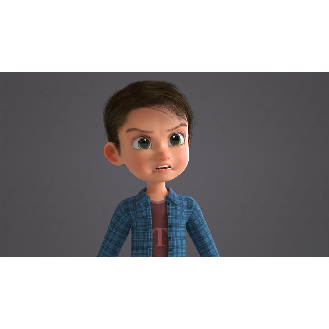 Cartoon Family 3D Model – Low Poly Rigged Characters for Animation - View 52