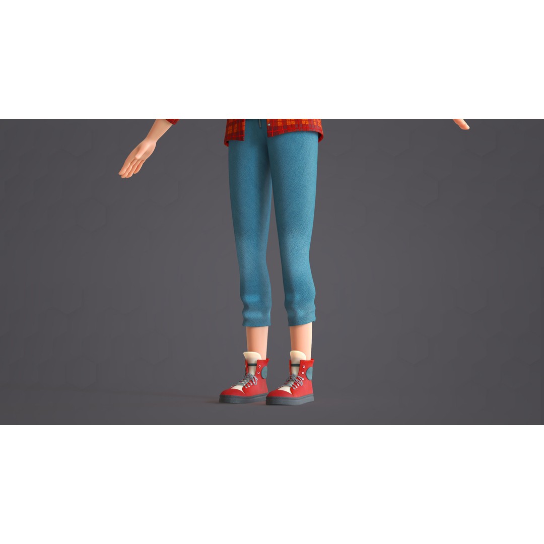 Cartoon Family 3D Model – Low Poly Rigged Characters for Animation - View 58