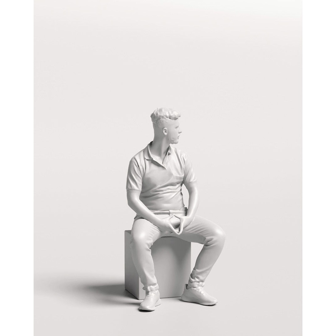 Humano Sitting Young Man 3D Model – Realistic PBR Character, FBX - View 12
