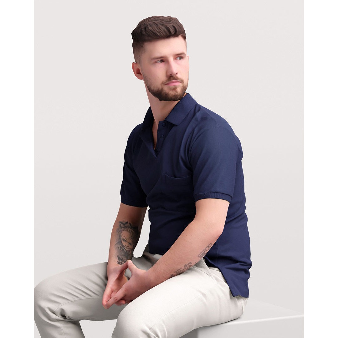 Humano Sitting Young Man 3D Model – Realistic PBR Character, FBX - View 8