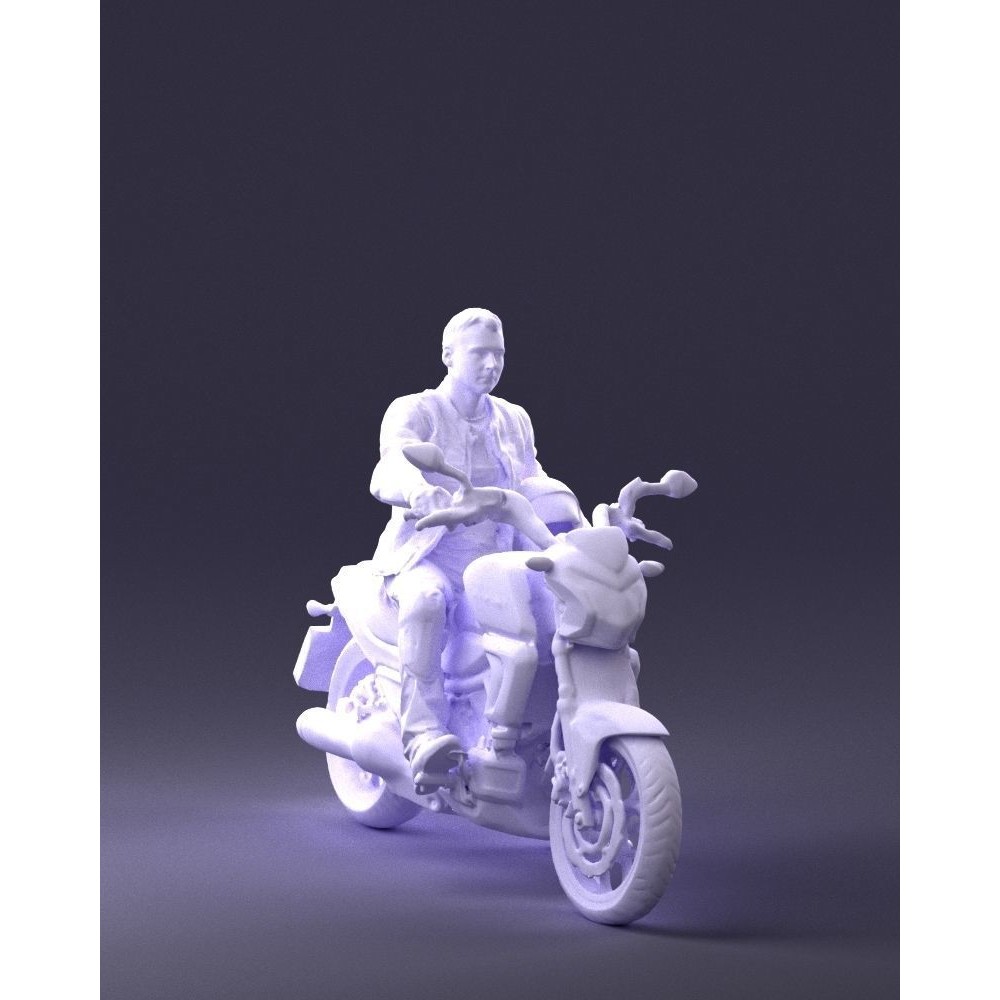Biker 3D Model – Realistic Motorcyclist in Protective Gear, FBX, OBJ - View 12