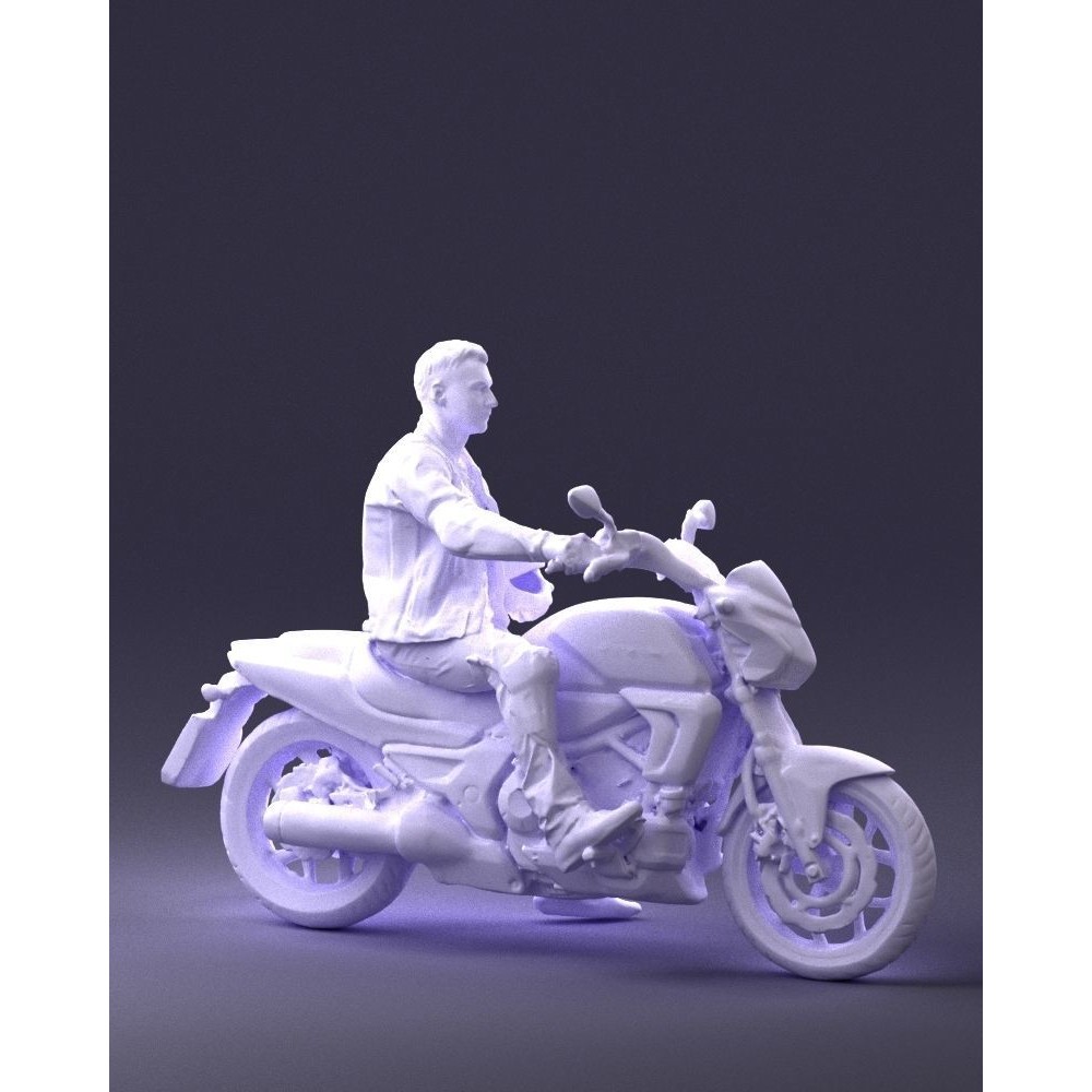 Biker 3D Model – Realistic Motorcyclist in Protective Gear, FBX, OBJ - View 15