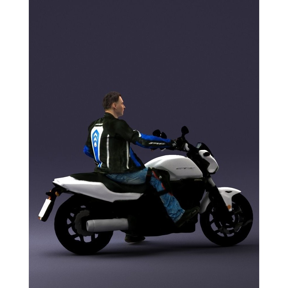 Biker 3D Model – Realistic Motorcyclist in Protective Gear, FBX, OBJ - View 17