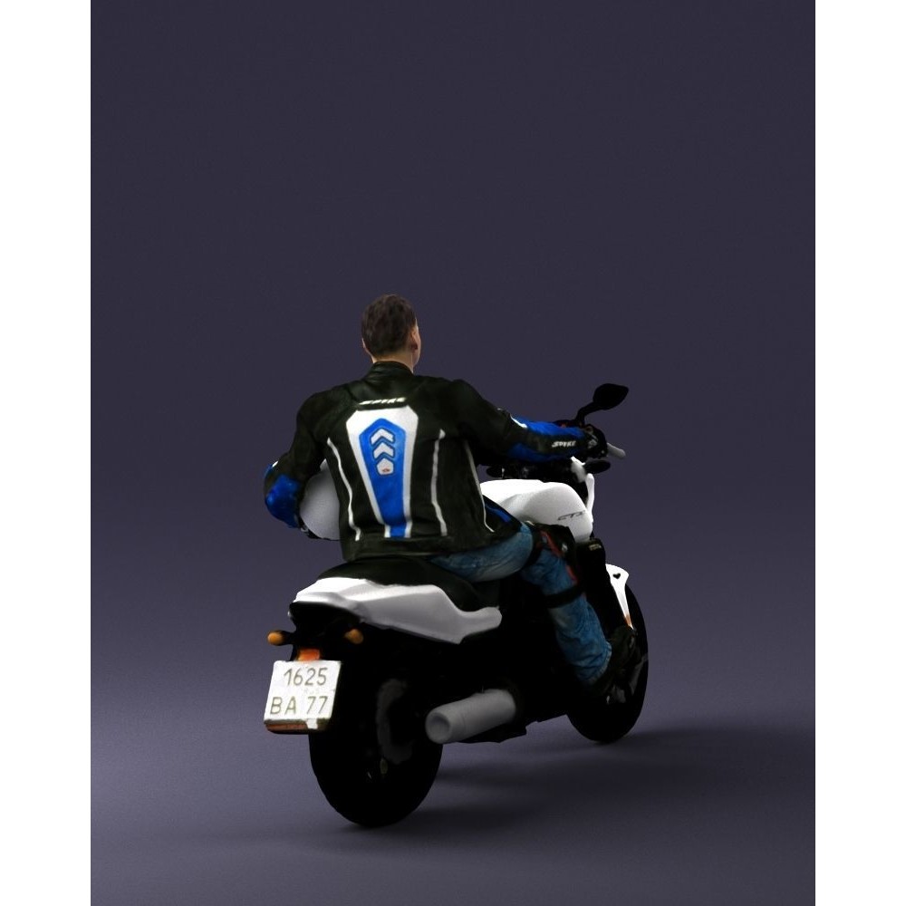 Biker 3D Model – Realistic Motorcyclist in Protective Gear, FBX, OBJ - View 20