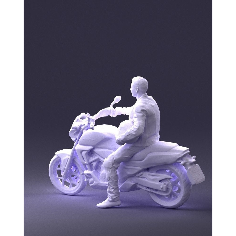 Biker 3D Model – Realistic Motorcyclist in Protective Gear, FBX, OBJ - View 27