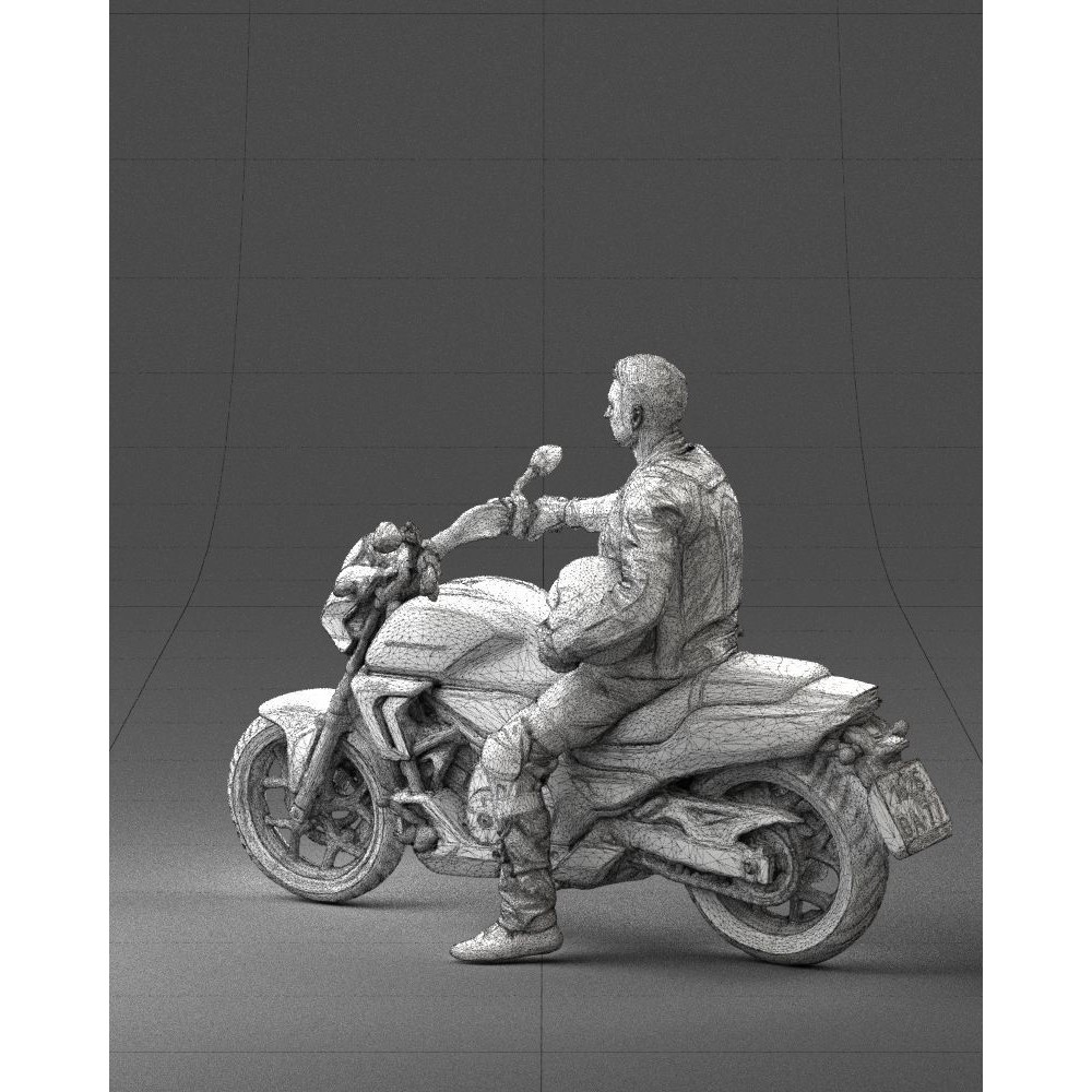 Biker 3D Model – Realistic Motorcyclist in Protective Gear, FBX, OBJ - View 28