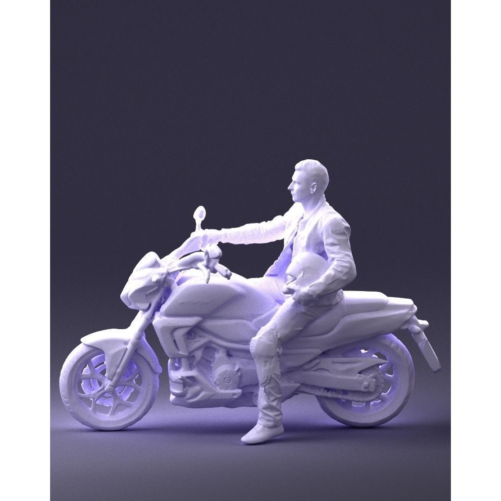 Biker 3D Model – Realistic Motorcyclist in Protective Gear, FBX, OBJ - View 30