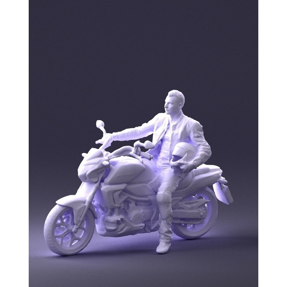 Biker 3D Model – Realistic Motorcyclist in Protective Gear, FBX, OBJ - View 33