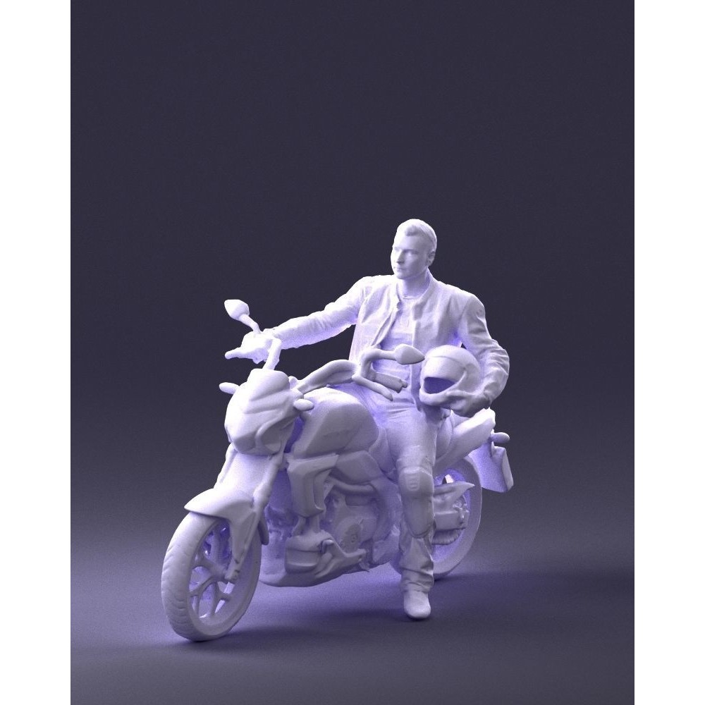 Biker 3D Model – Realistic Motorcyclist in Protective Gear, FBX, OBJ - View 36