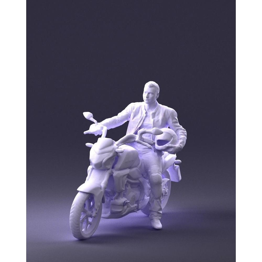 Biker 3D Model – Realistic Motorcyclist in Protective Gear, FBX, OBJ - View 39