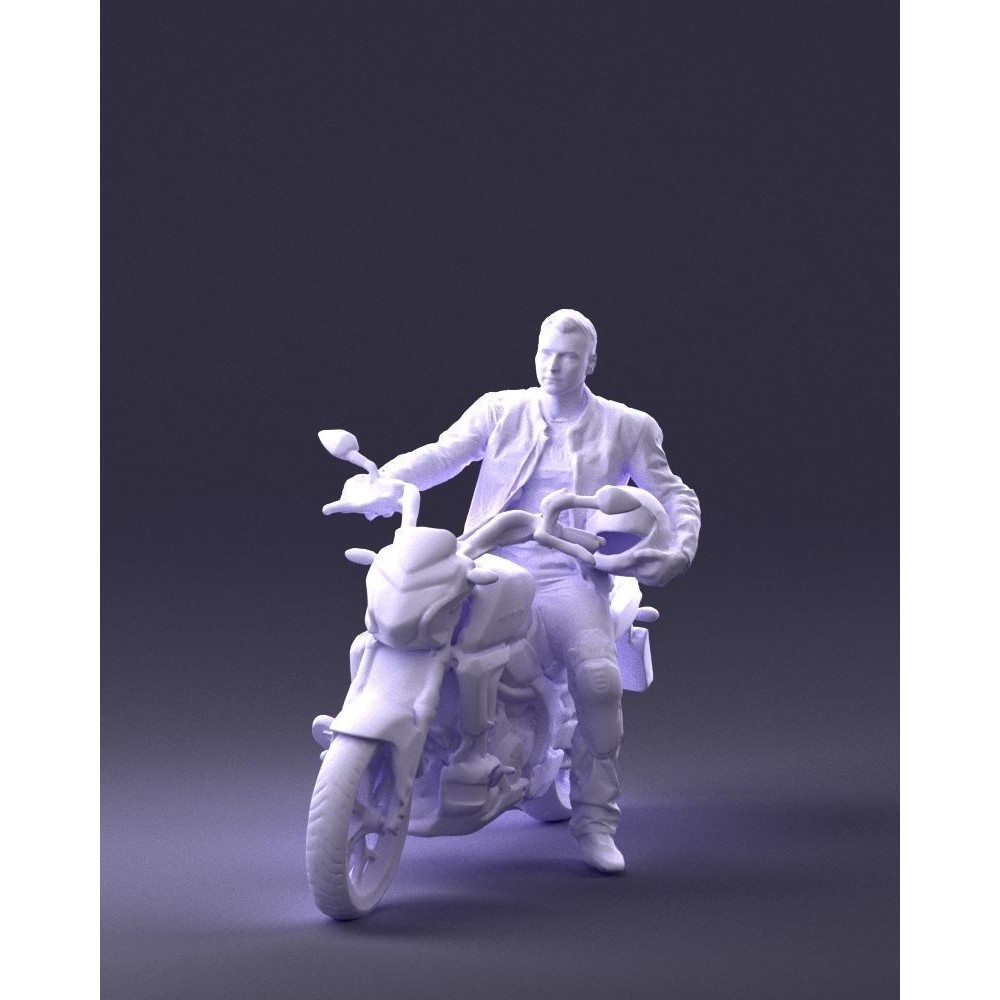 Biker 3D Model – Realistic Motorcyclist in Protective Gear, FBX, OBJ - View 6