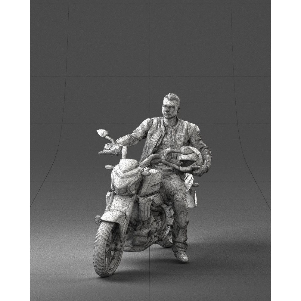 Biker 3D Model – Realistic Motorcyclist in Protective Gear, FBX, OBJ - View 7
