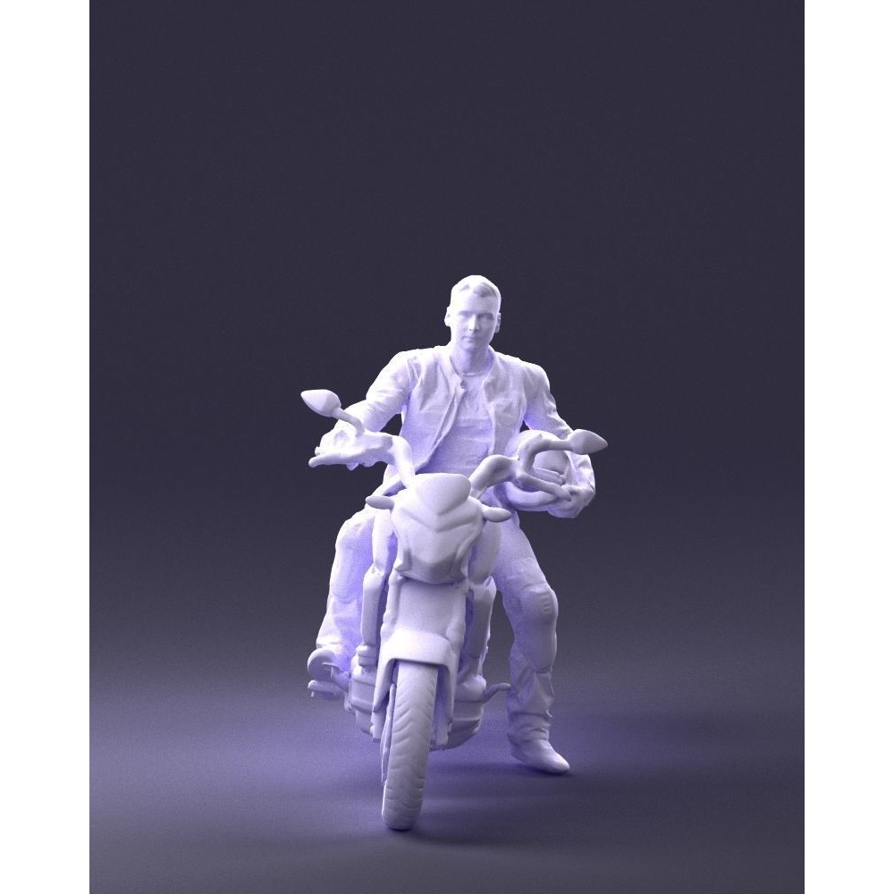 Biker 3D Model – Realistic Motorcyclist in Protective Gear, FBX, OBJ - View 9