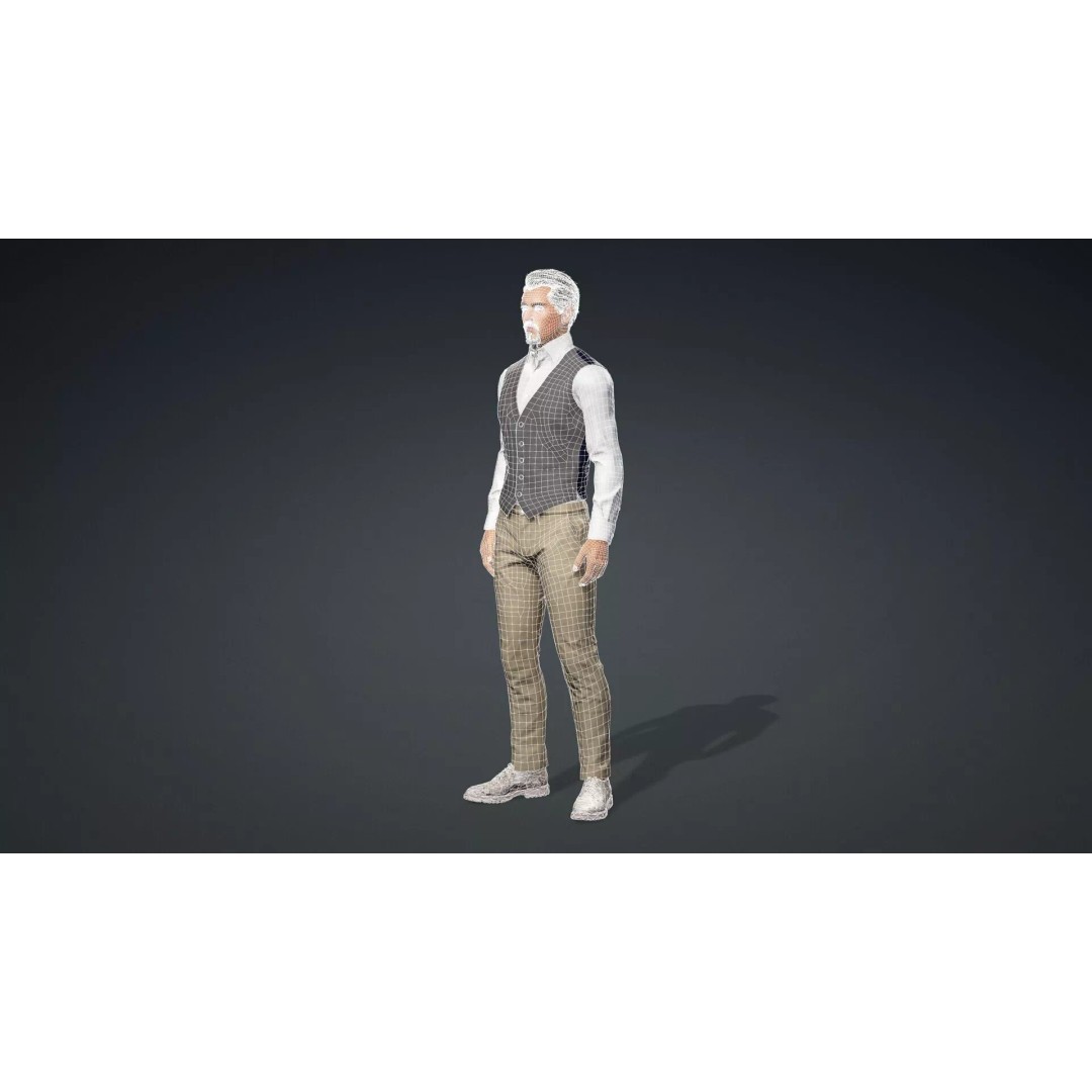 Detailed Male Character 3D Model – Rigged, PBR Textures, FBX