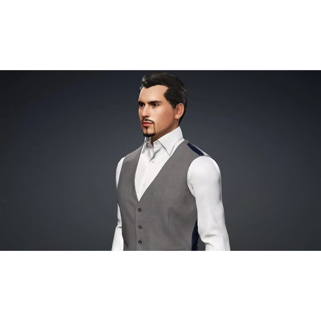 Detailed Male Character 3D Model – Rigged, PBR Textures, FBX - View 10