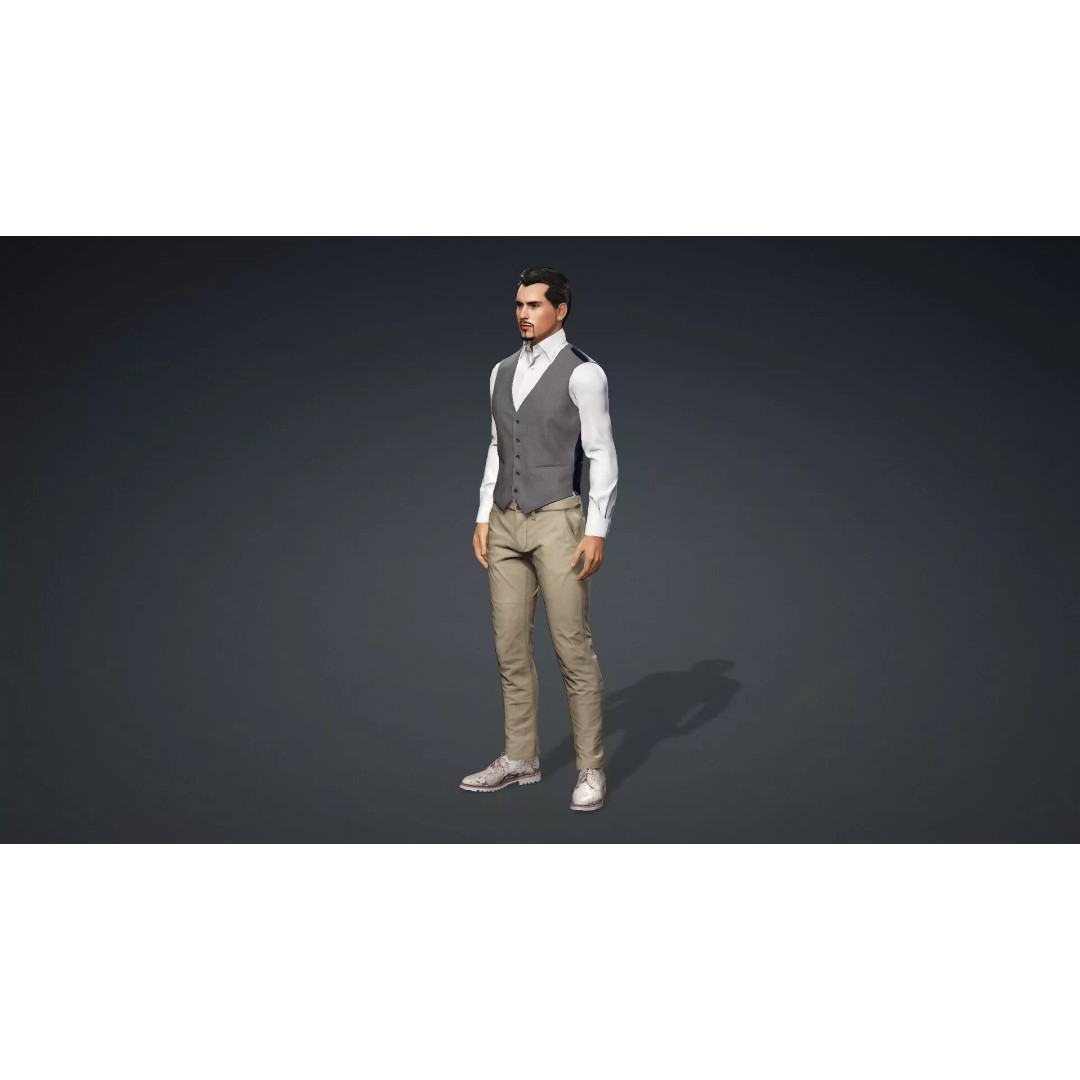 Detailed Male Character 3D Model – Rigged, PBR Textures, FBX - View 12