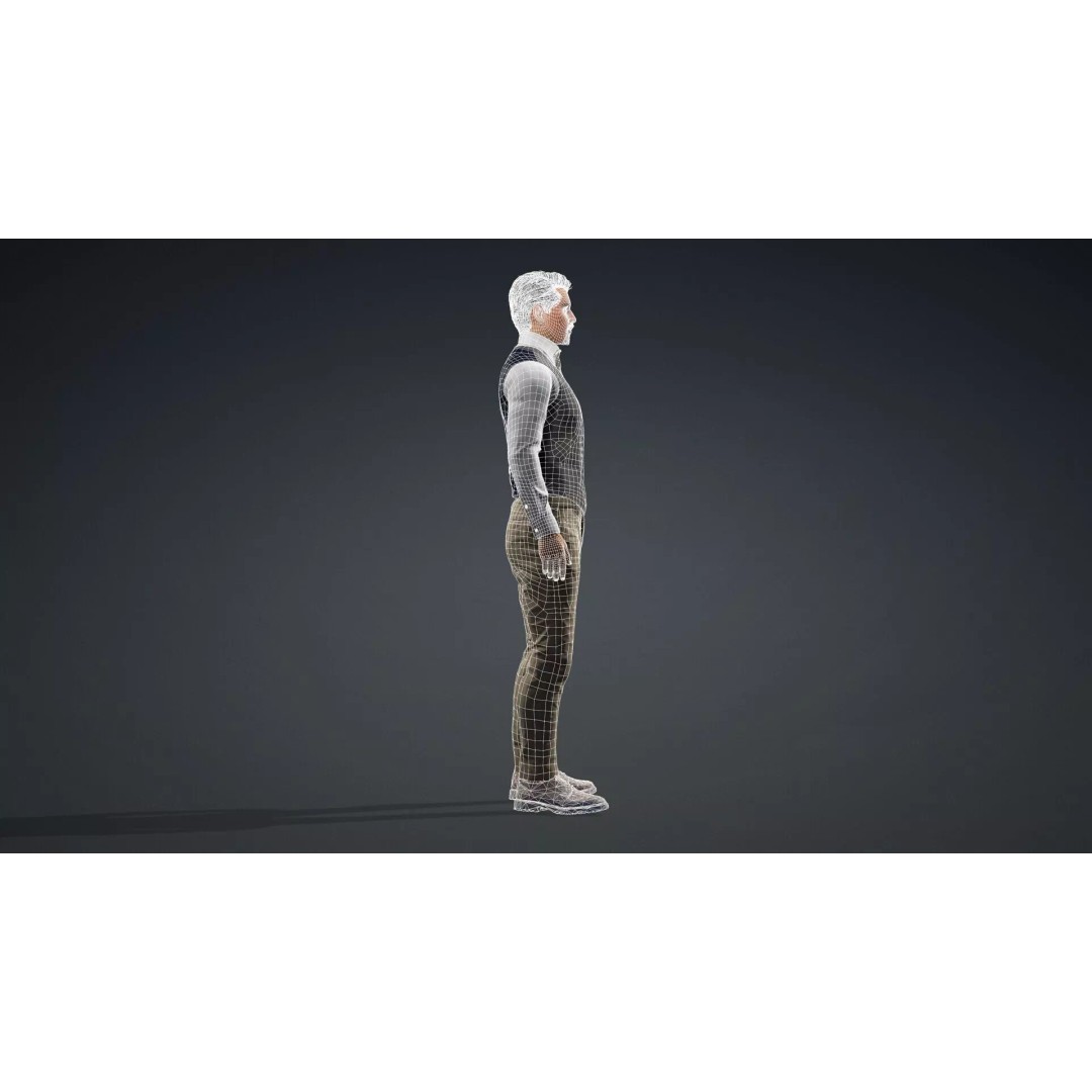 Detailed Male Character 3D Model – Rigged, PBR Textures, FBX - View 14