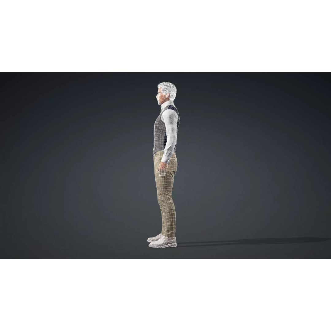 Detailed Male Character 3D Model – Rigged, PBR Textures, FBX - View 15