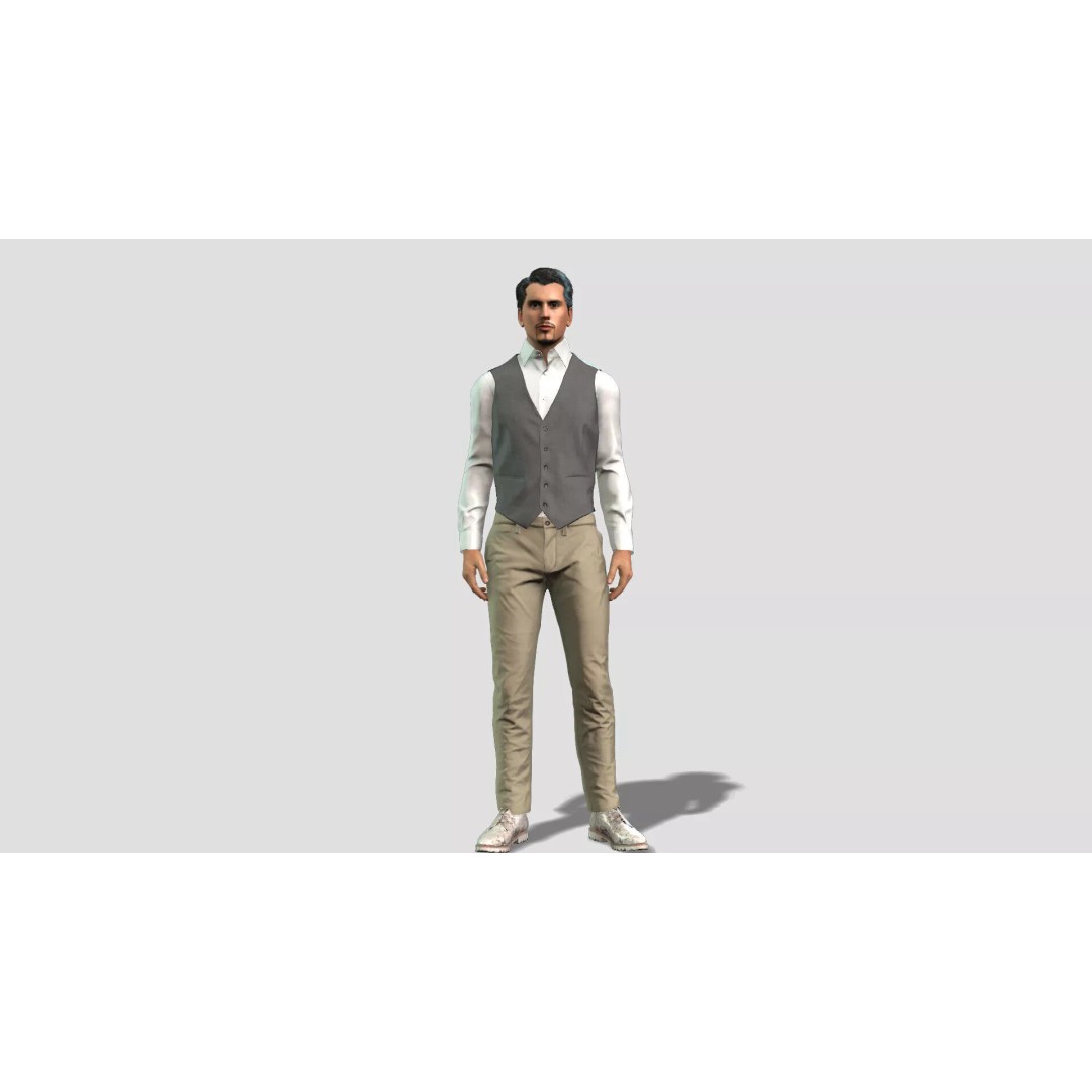 Detailed Male Character 3D Model – Rigged, PBR Textures, FBX - View 2