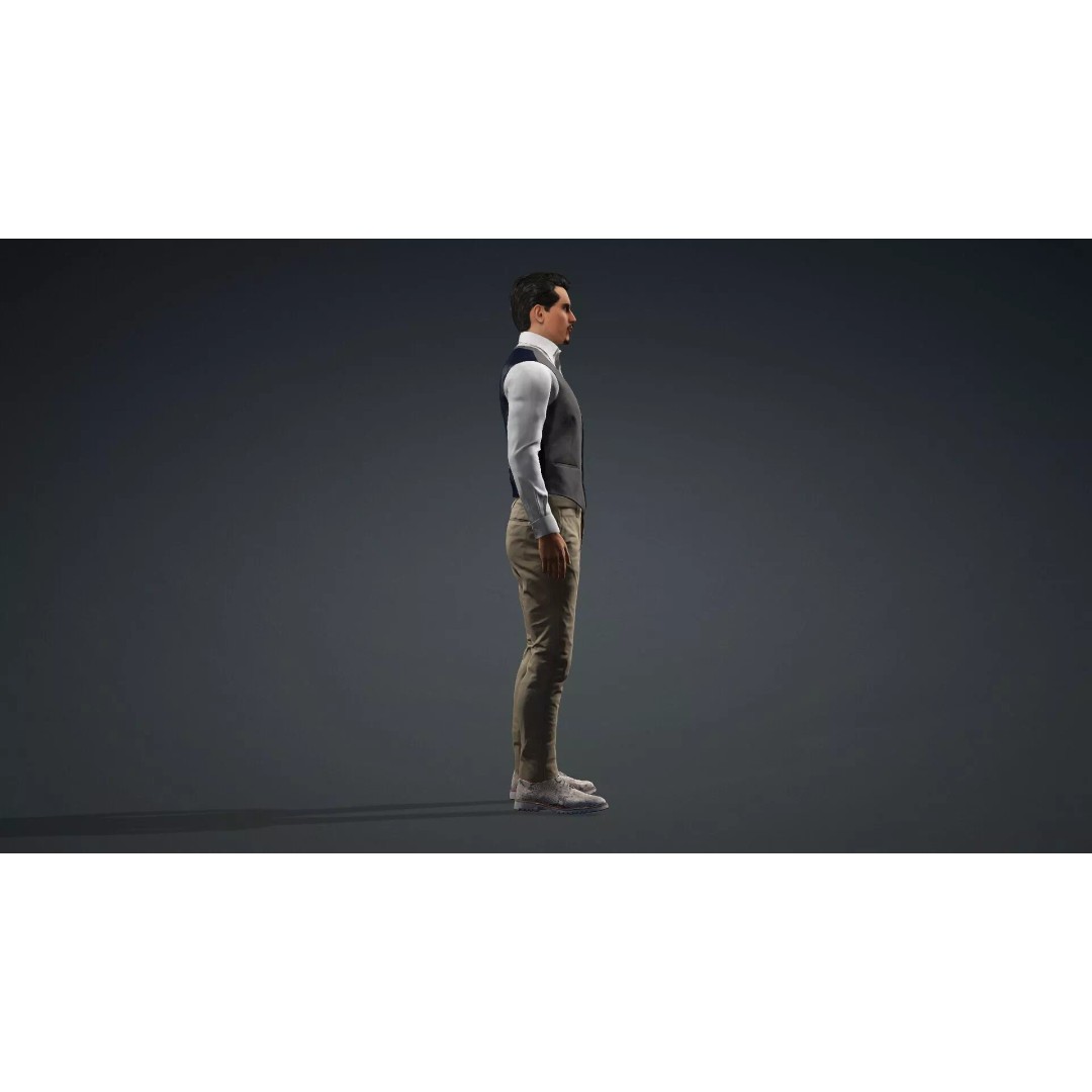Detailed Male Character 3D Model – Rigged, PBR Textures, FBX - View 4