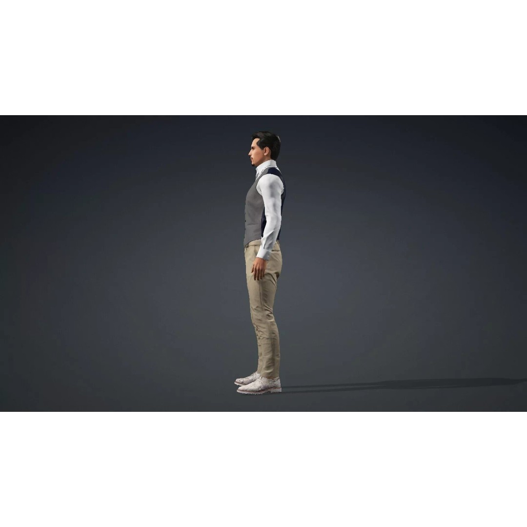 Detailed Male Character 3D Model – Rigged, PBR Textures, FBX - View 5
