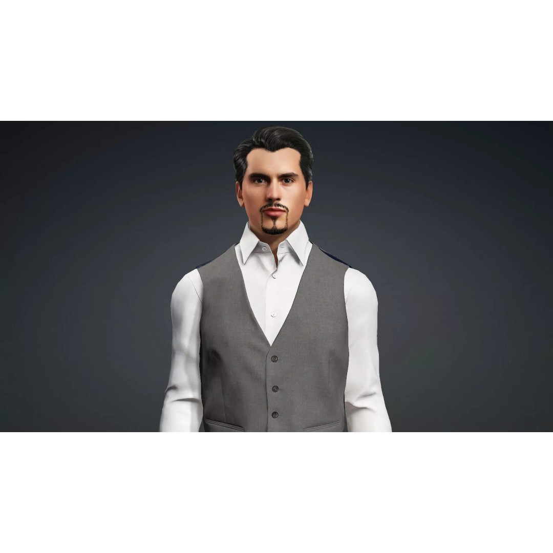 Detailed Male Character 3D Model – Rigged, PBR Textures, FBX - View 8