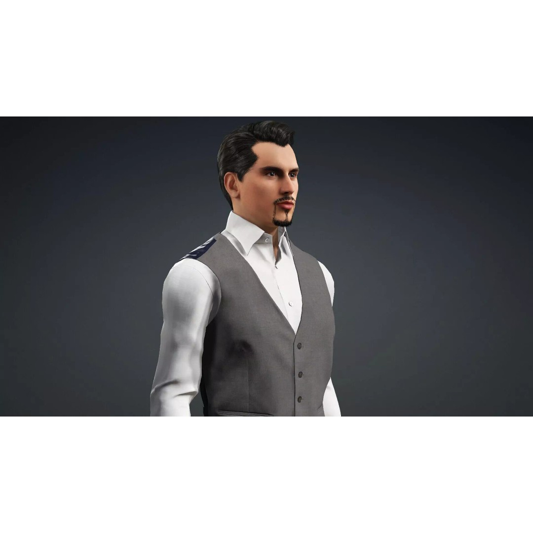 Detailed Male Character 3D Model – Rigged, PBR Textures, FBX - View 9