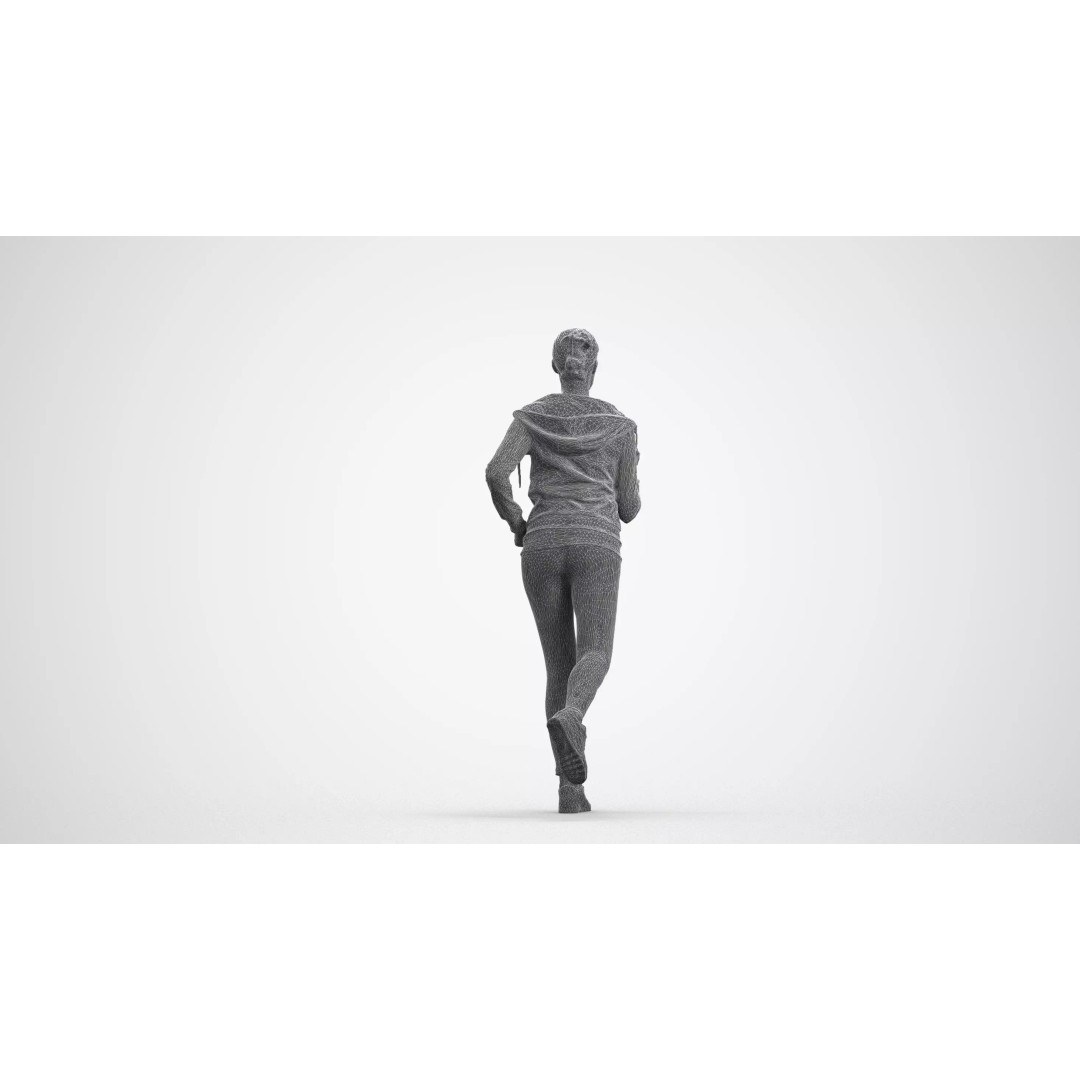 Caucasian Woman Running 3D Model – Game Ready Athletic Character, FBX - View 11