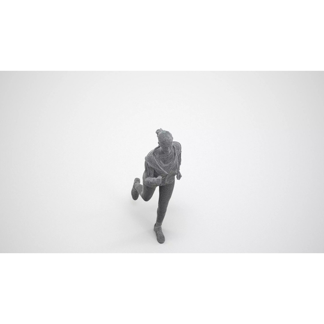 Caucasian Woman Running 3D Model – Game Ready Athletic Character, FBX - View 13