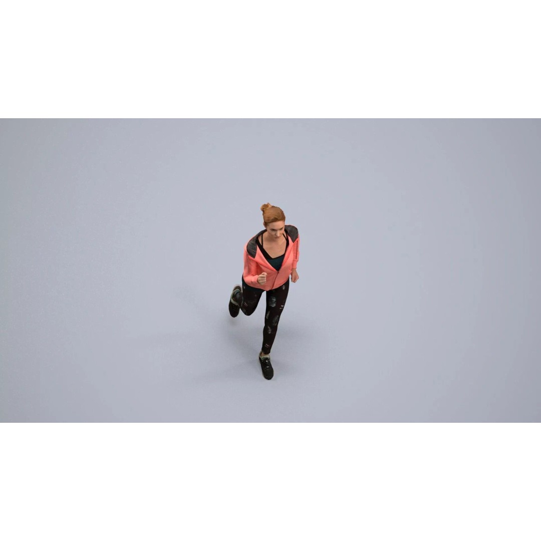 Caucasian Woman Running 3D Model – Game Ready Athletic Character, FBX - View 15