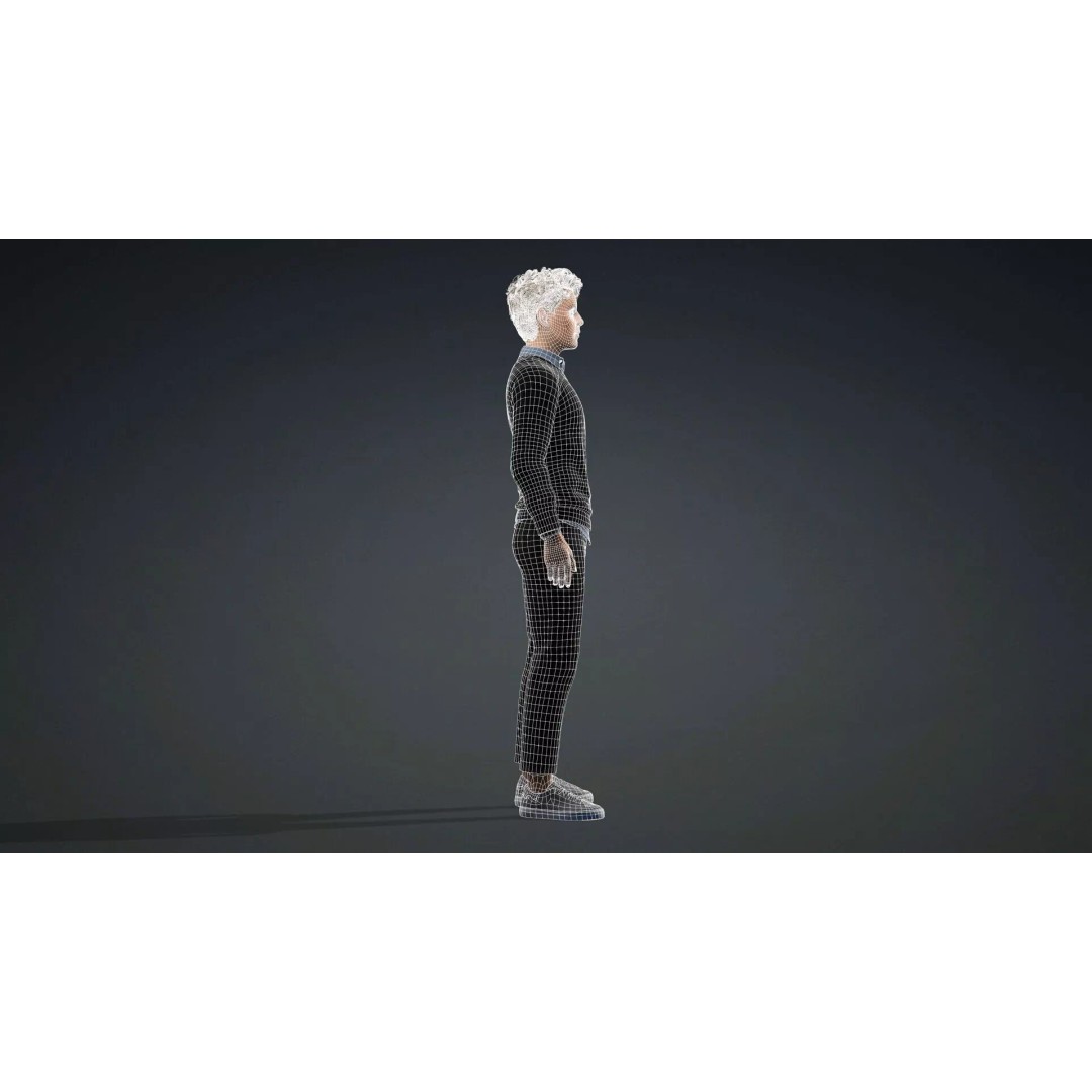 Handsome Teen Boy 3D Model – Rigged Character with PBR Textures, FBX - View 14