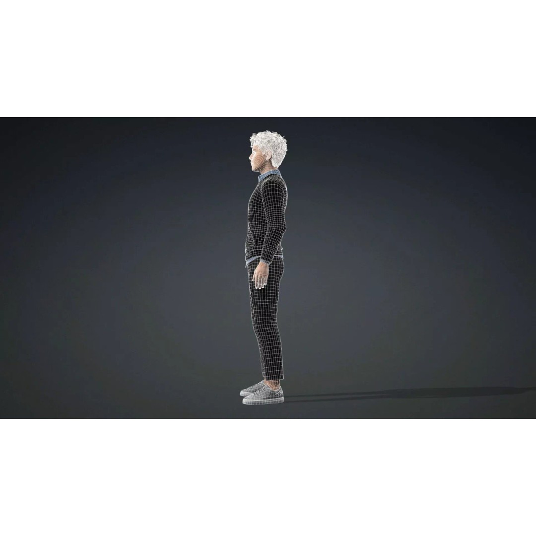 Handsome Teen Boy 3D Model – Rigged Character with PBR Textures, FBX - View 15