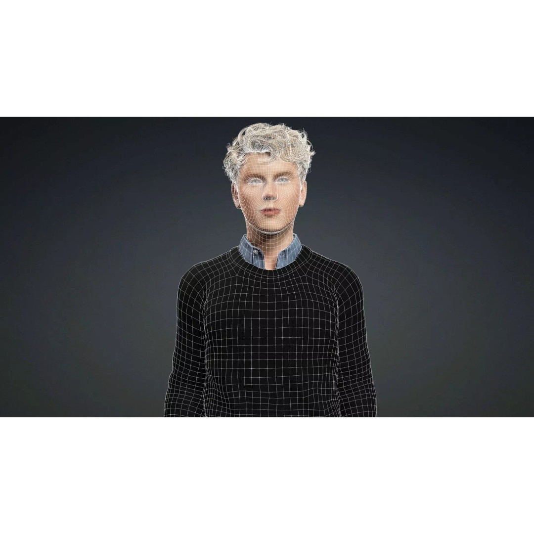 Handsome Teen Boy 3D Model – Rigged Character with PBR Textures, FBX - View 18