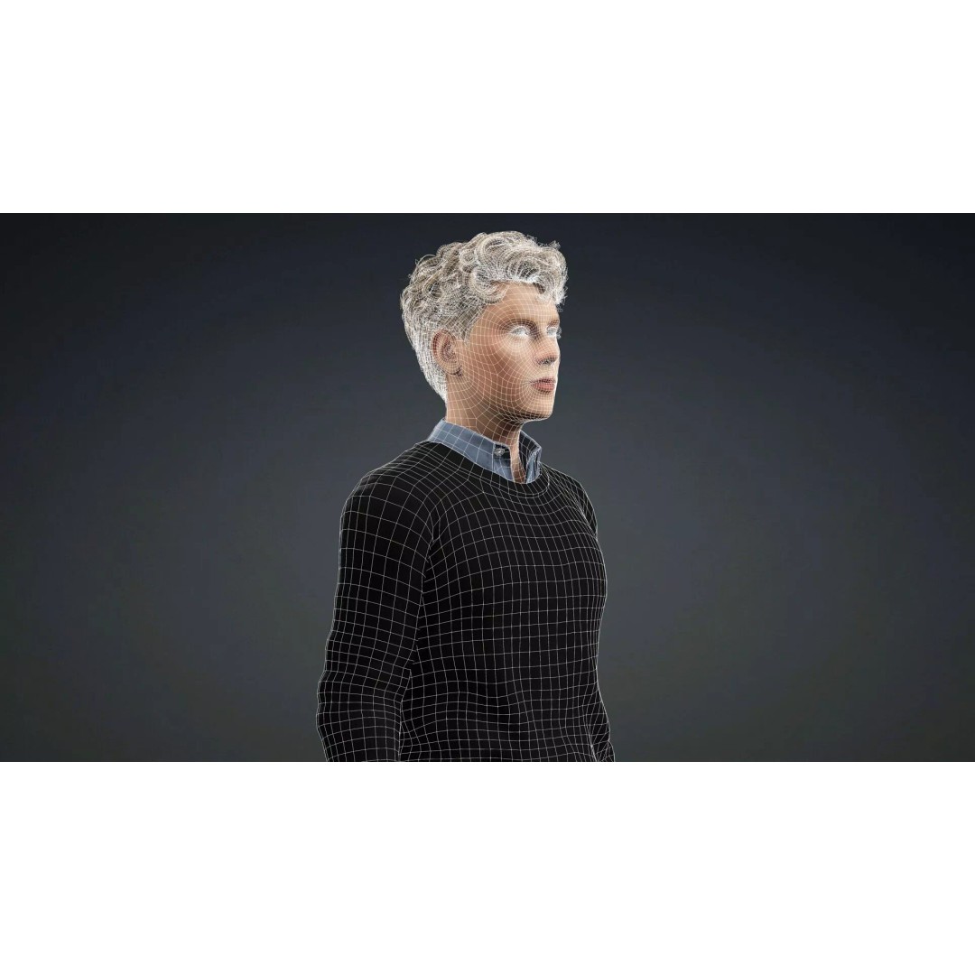 Handsome Teen Boy 3D Model – Rigged Character with PBR Textures, FBX - View 19