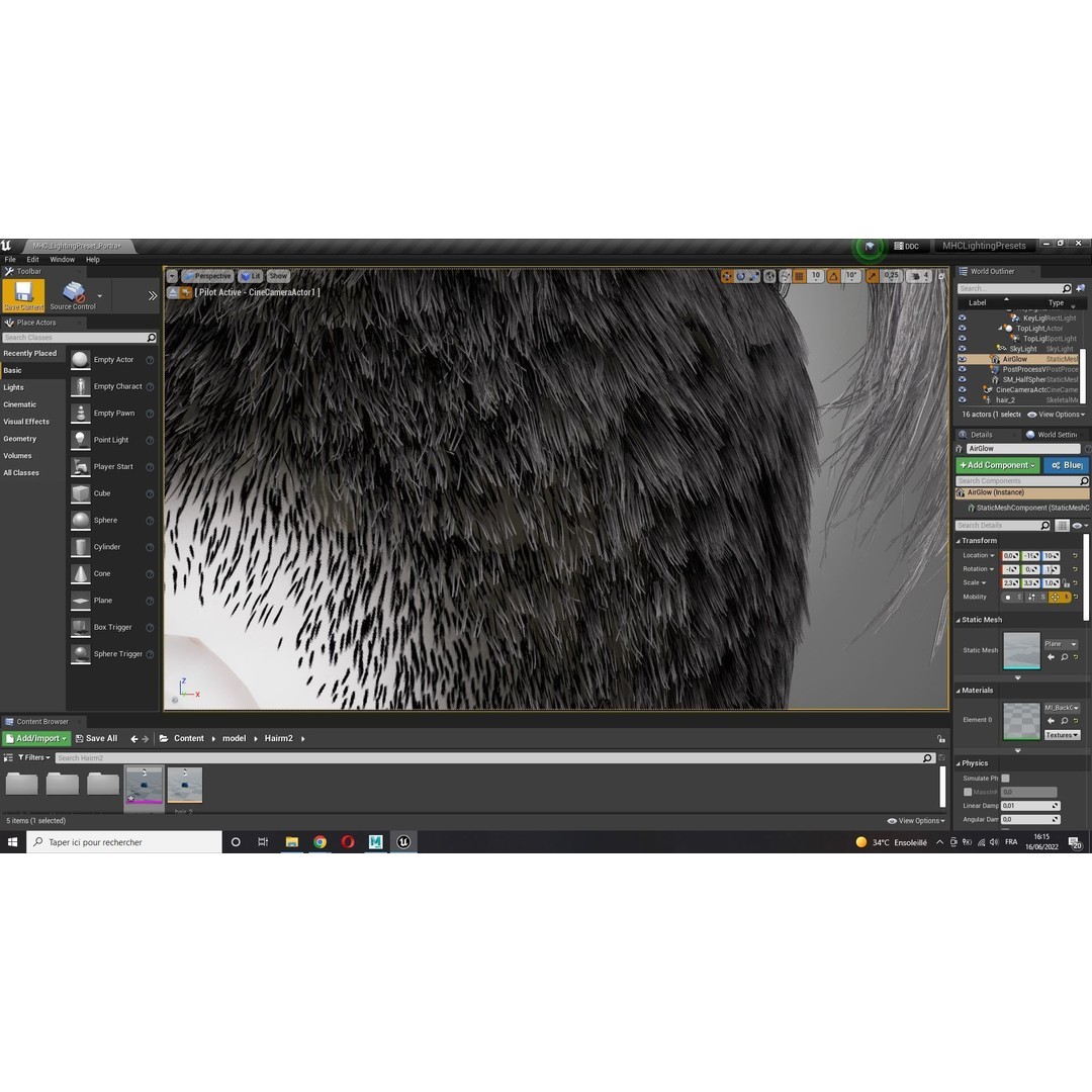 Realistic Hair 3D Model – Low Poly Beard and Mustache for Animation - View 15
