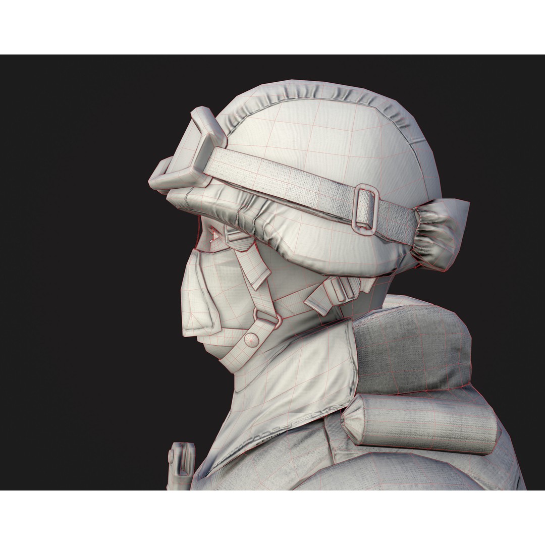 Soldier 3D Model – Low Poly Rigged Character with Ratnik Gear - View 16