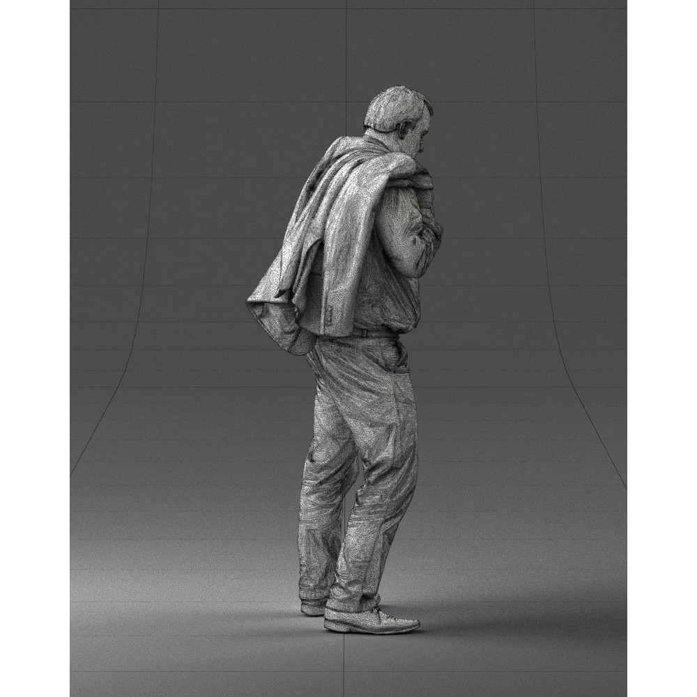 Man 3D Model – Business Attire Character with Jacket, FBX - View 10