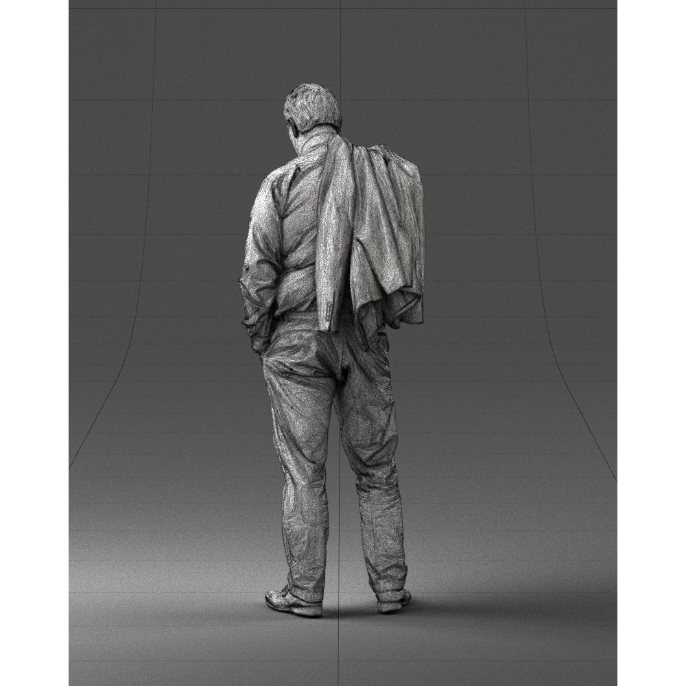 Man 3D Model – Business Attire Character with Jacket, FBX - View 13