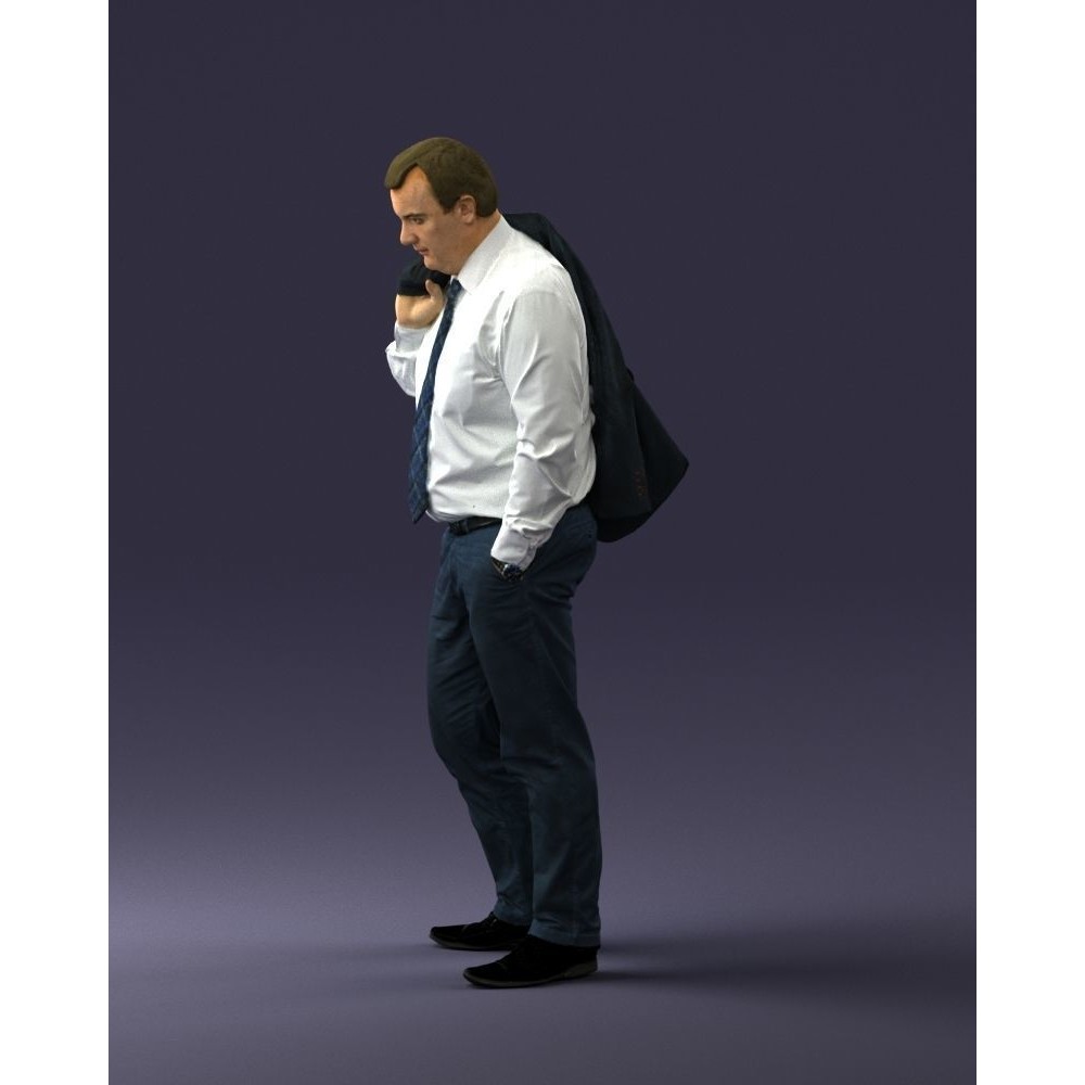 Man 3D Model – Business Attire Character with Jacket, FBX - View 14