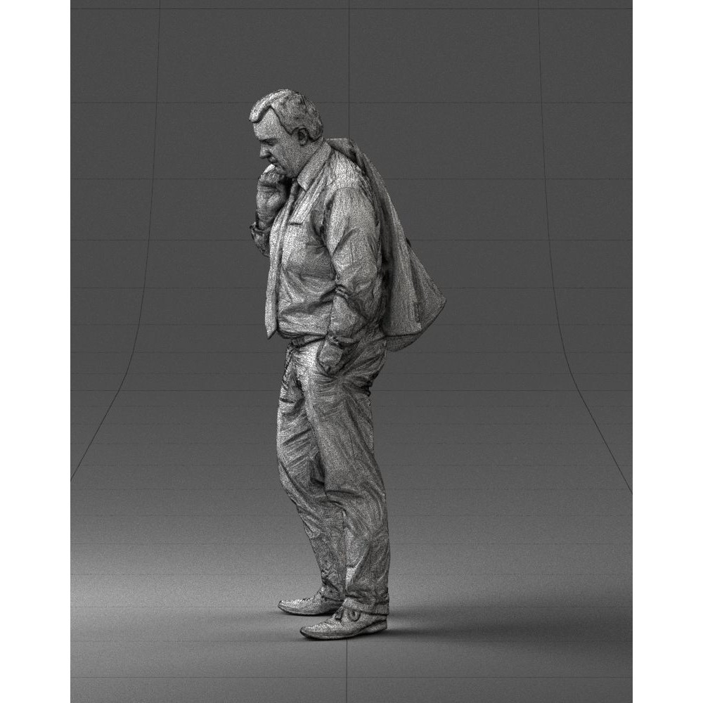 Man 3D Model – Business Attire Character with Jacket, FBX - View 16