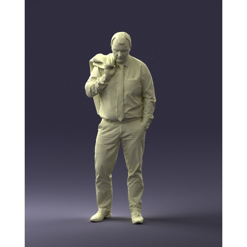Man 3D Model – Business Attire Character with Jacket, FBX - View 18