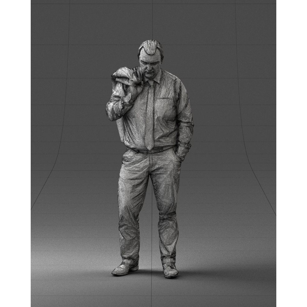 Man 3D Model – Business Attire Character with Jacket, FBX - View 19