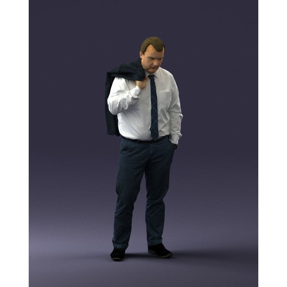 Man 3D Model – Business Attire Character with Jacket, FBX - View 20