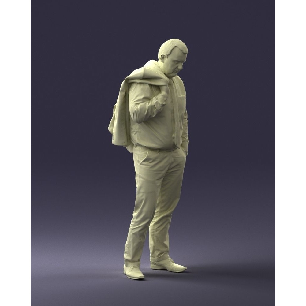 Man 3D Model – Business Attire Character with Jacket, FBX - View 6