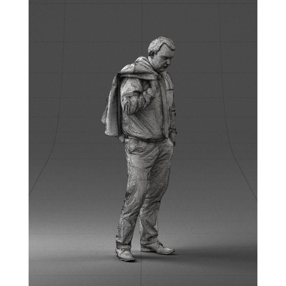 Man 3D Model – Business Attire Character with Jacket, FBX - View 7