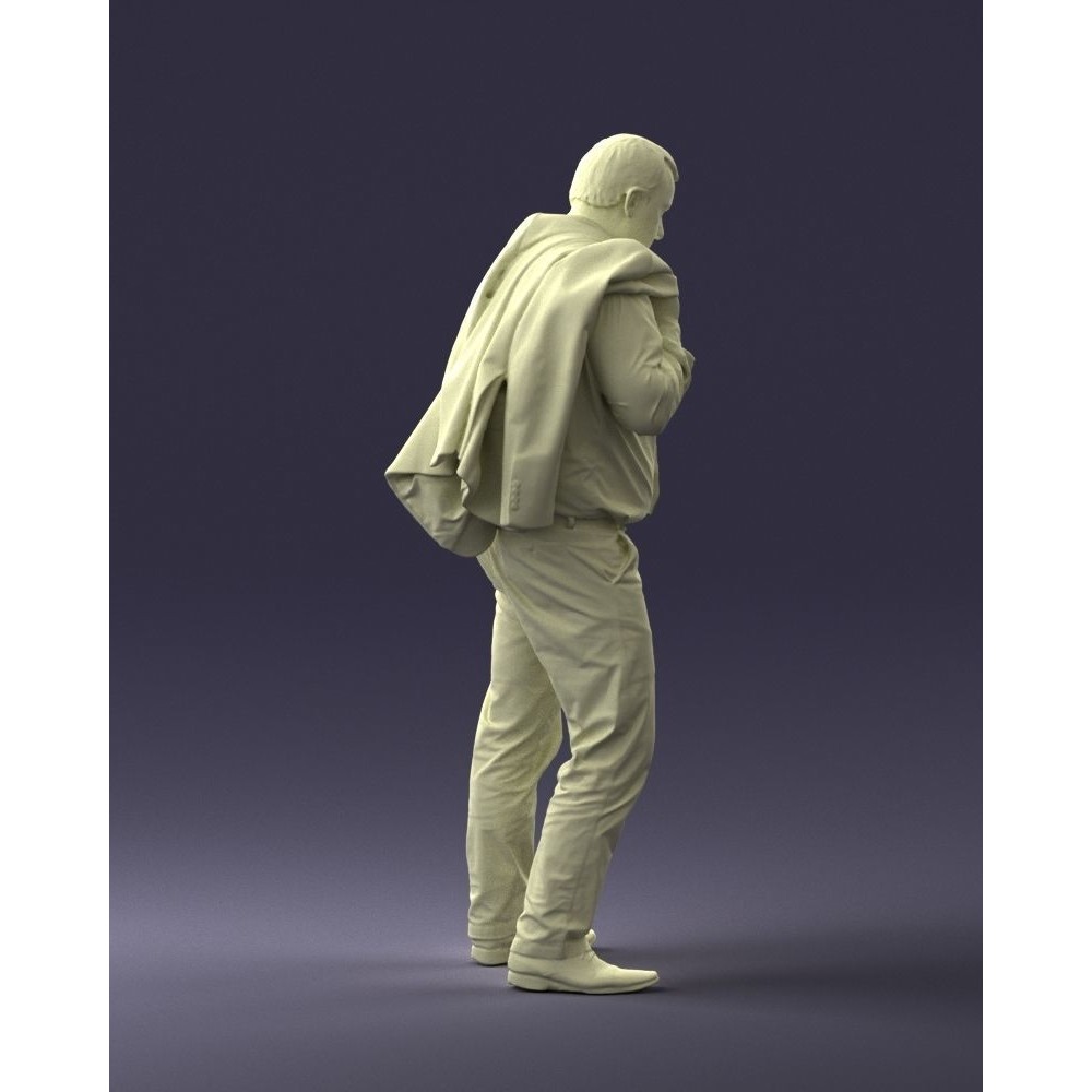 Man 3D Model – Business Attire Character with Jacket, FBX - View 9