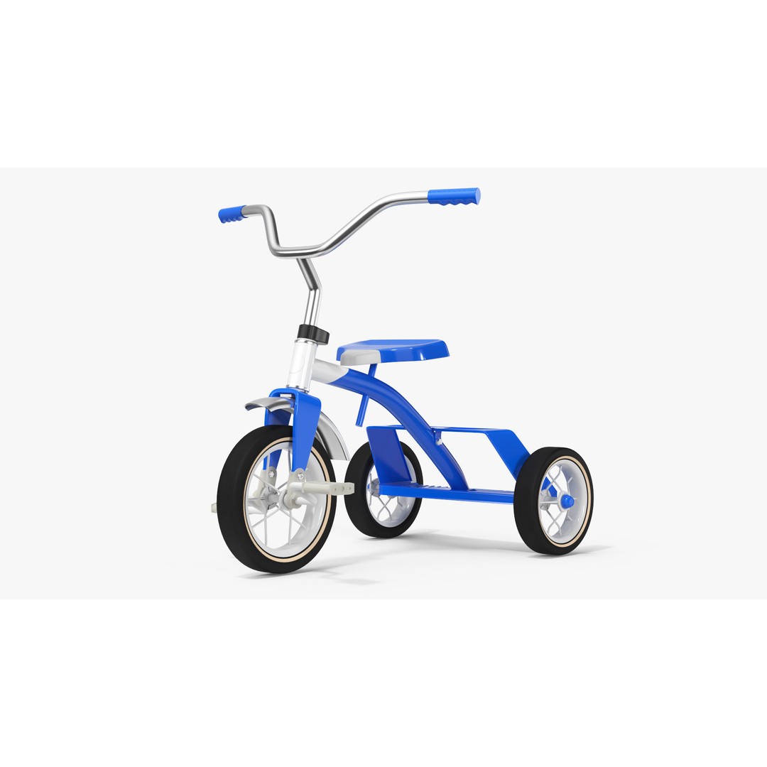 One Year Old Toddler on a Tricycle 3D Model – Realistic Child Character, PBR Textures - View 11