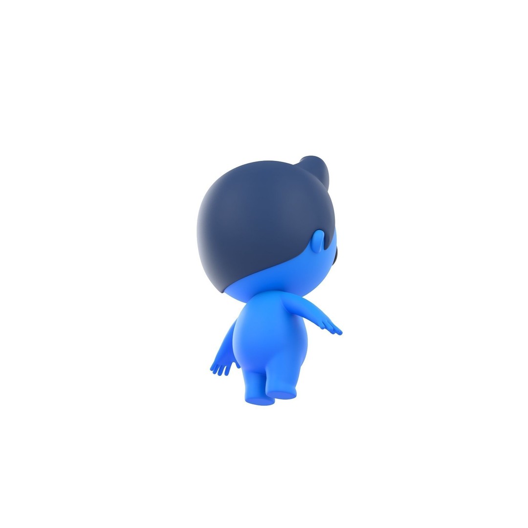 Rigged Little Man 3D Model – Cartoon Character, FBX & OBJ Formats - View 15