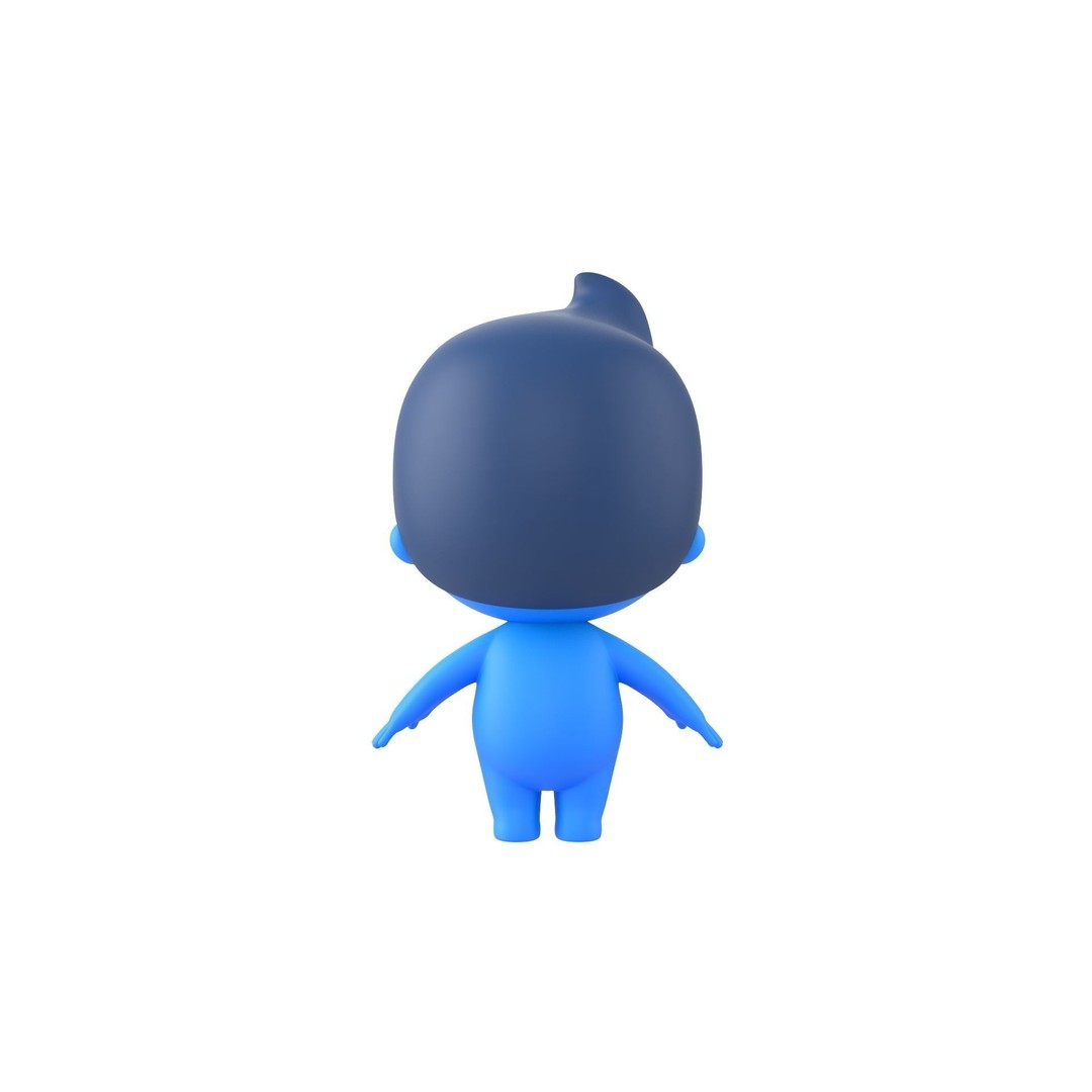 Rigged Little Man 3D Model – Cartoon Character, FBX & OBJ Formats - View 16