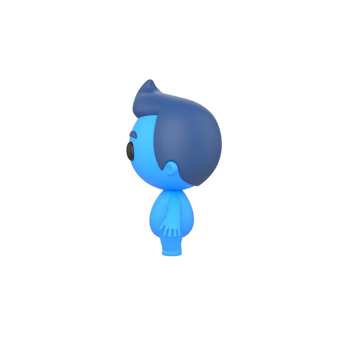 Rigged Little Man 3D Model – Cartoon Character, FBX & OBJ Formats - View 18